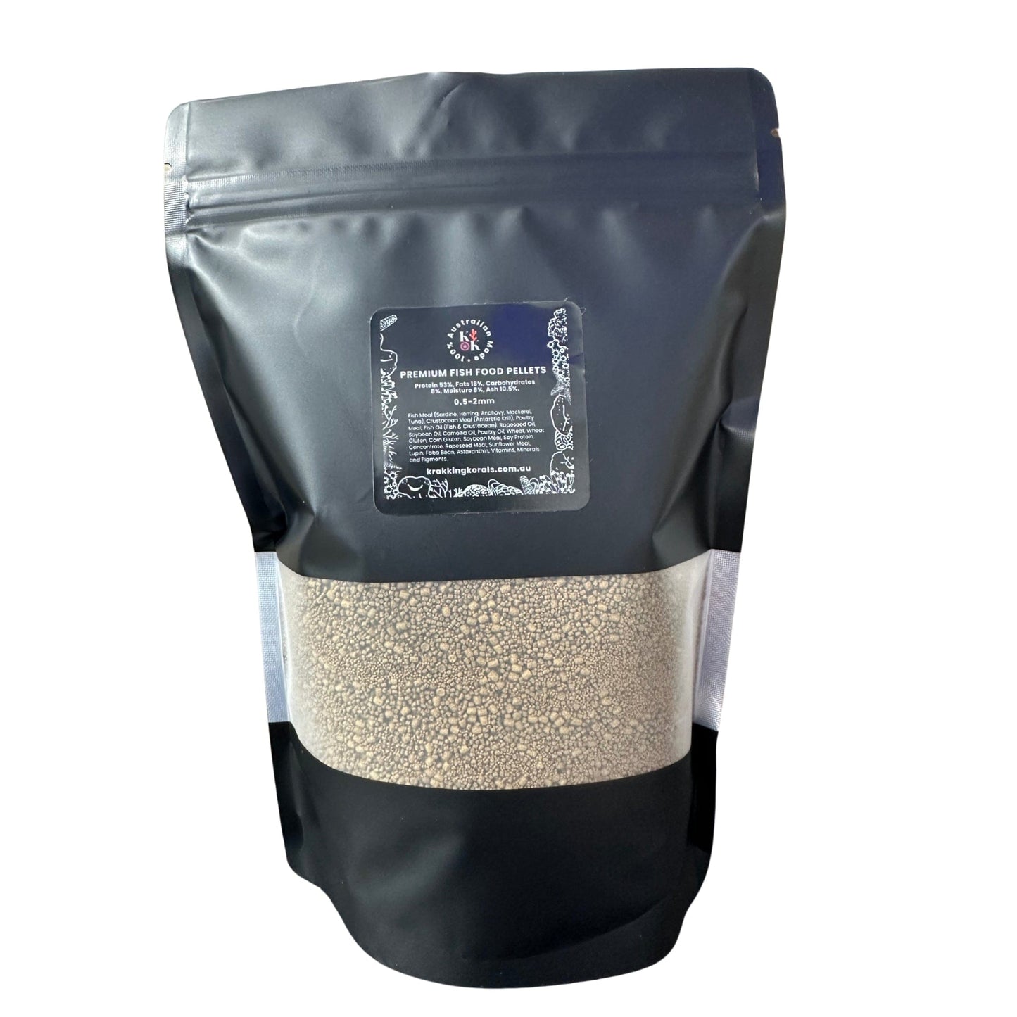 Premium Fish Food Pellets 500g - 0.5-2mm