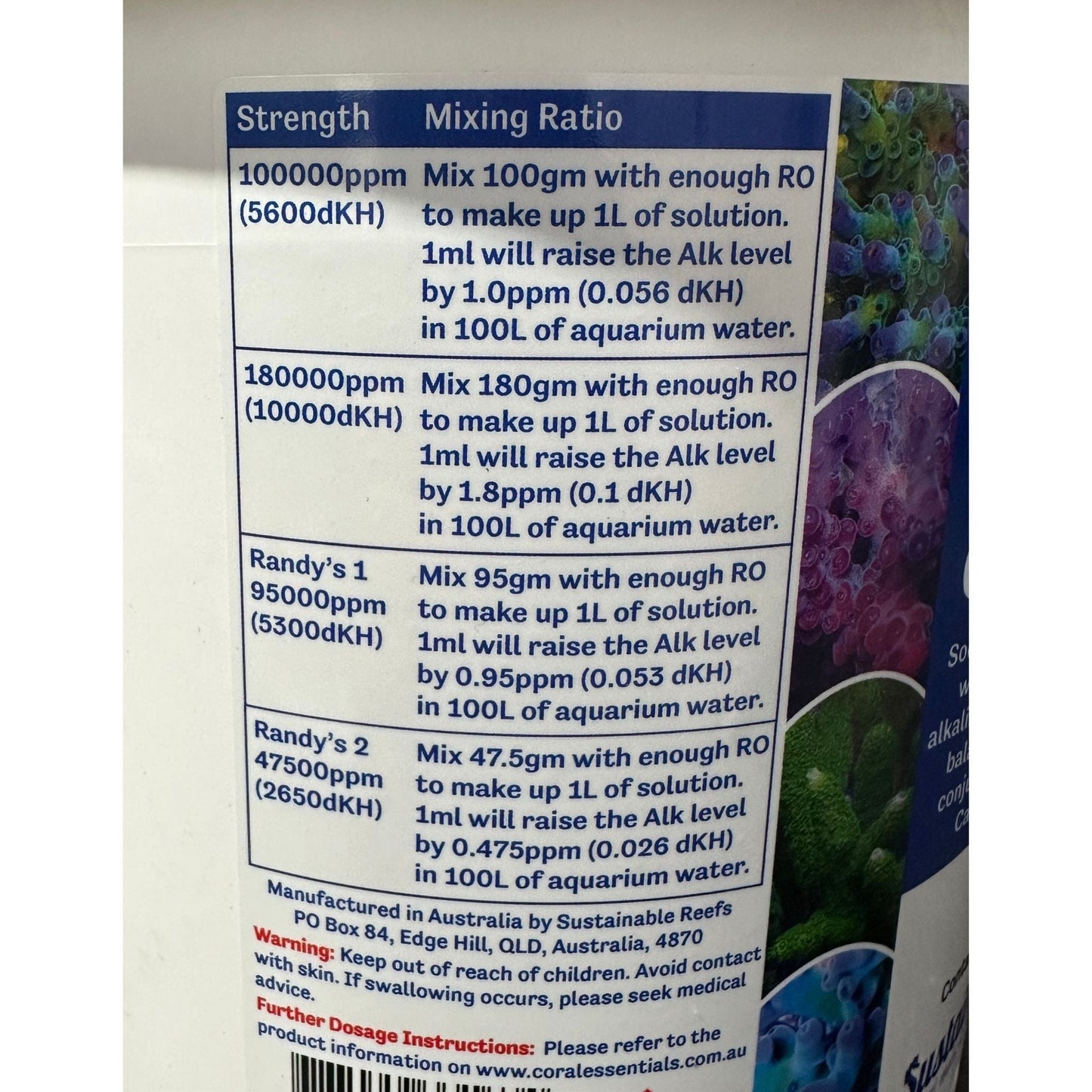 Carbonate Up 1.8kg - Coral Essentials