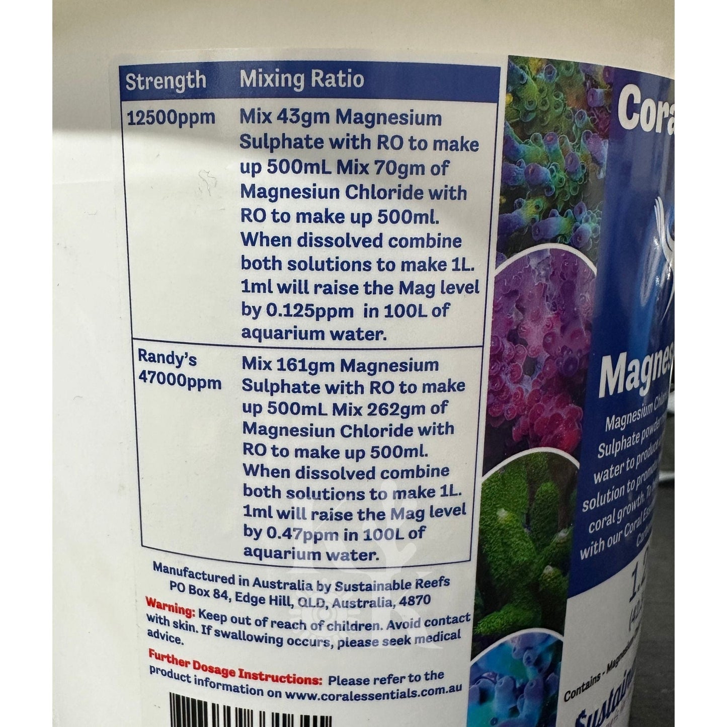 Magnesium Up Powder 1.2kg - Coral Essentials