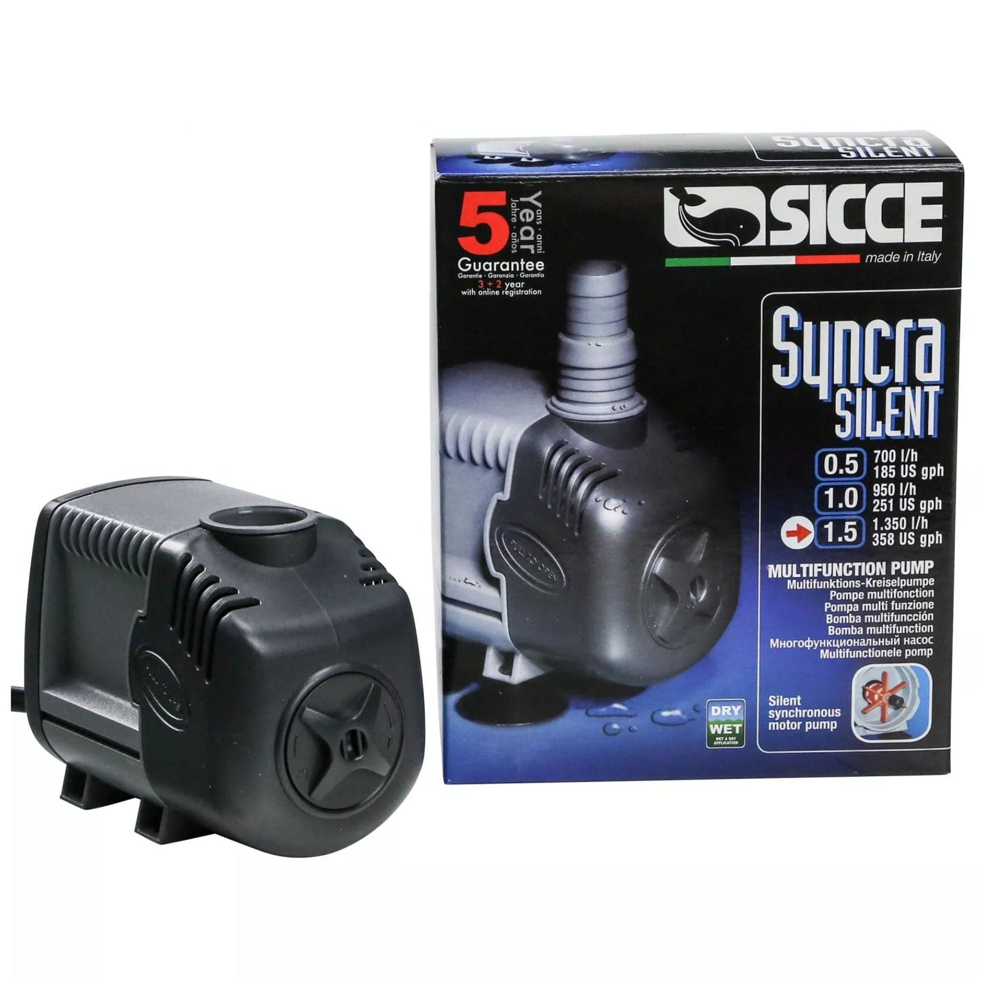 Syncra Silent 1.5 Pump 1350LPH - SICCE