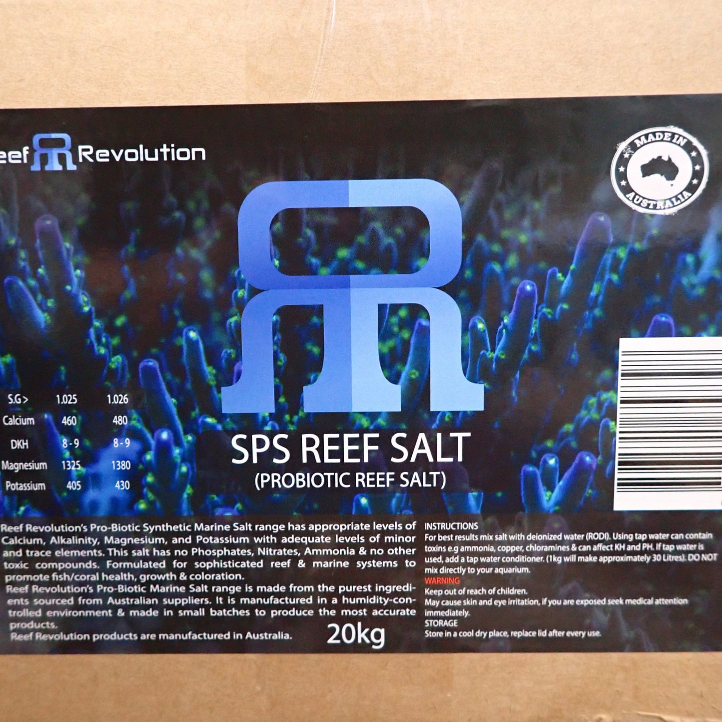 SPS Reef Salt Probiotic 2.2kg - 22kg - Reef Revolution