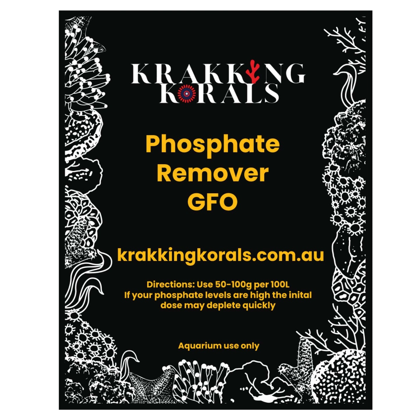 Phosphate Remover GFO 500g - Krakking Korals