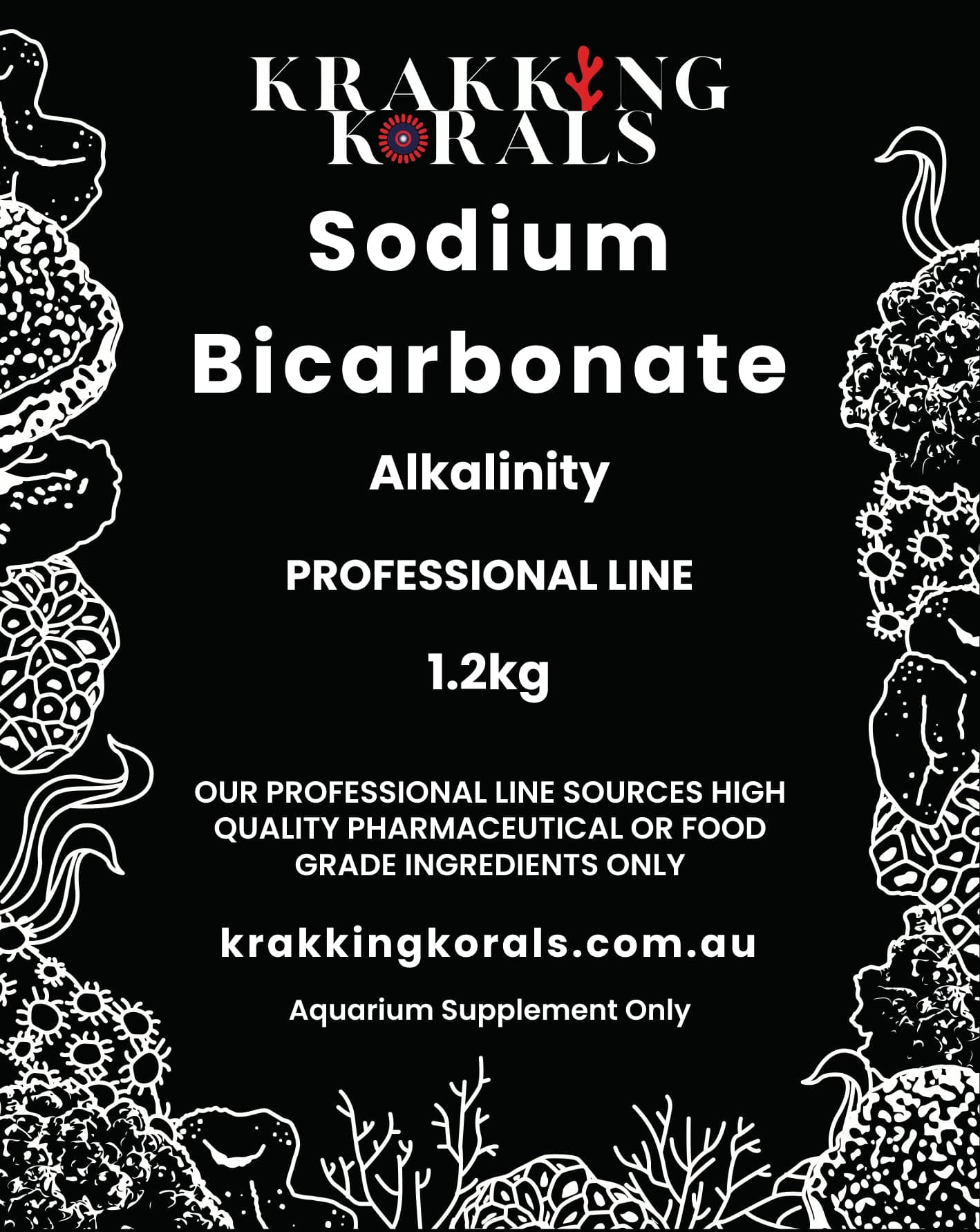 Sodium Bicarbonate 1.2kg - Krakking Korals