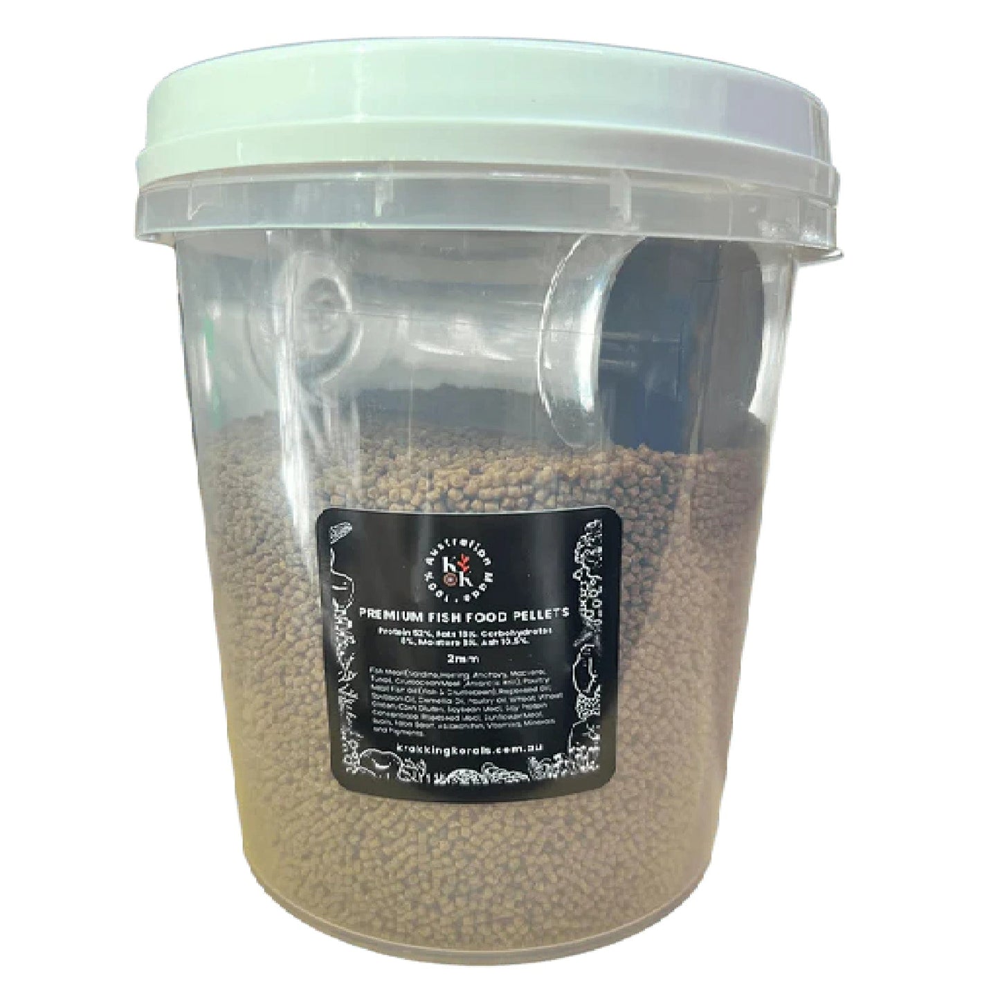 Premium Fish Food Pellets 500g - 0.5-2mm