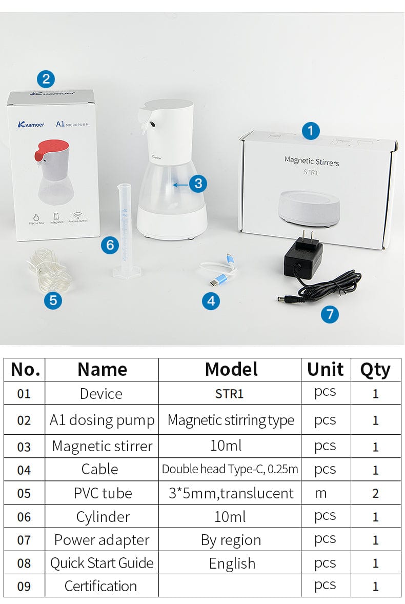 STR1 Dosing Pump with Magnetic Stirrer - Kamoer