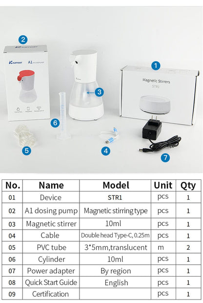 STR1 Dosing Pump with Magnetic Stirrer - Kamoer