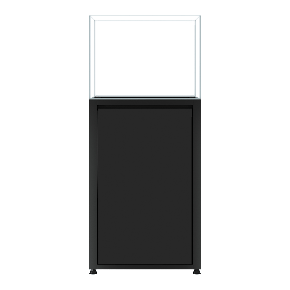CADE River S2 600 black rimless freshwater aquarium and cabinet, front view