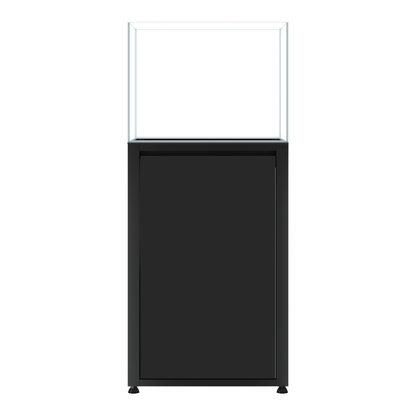 CADE River S2 600 black rimless freshwater aquarium and cabinet, front view