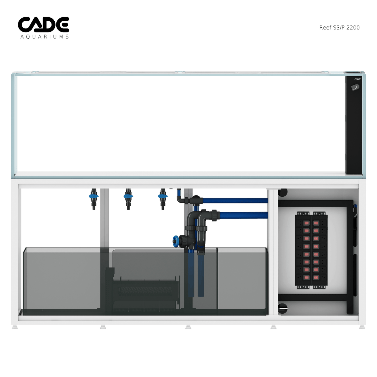 CADE Reef S3/P 2200 White cabinet power panel view