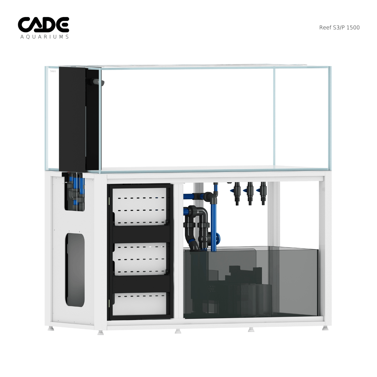 CADE Reef S3/P 1500 White side and sump view
