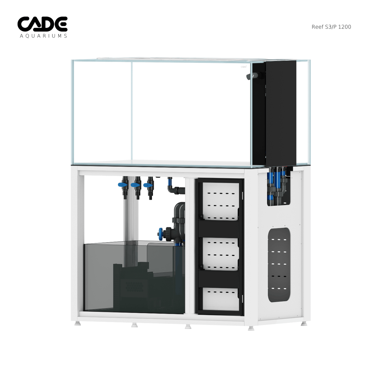 CADE Reef S3/P 1200 White side and sump view