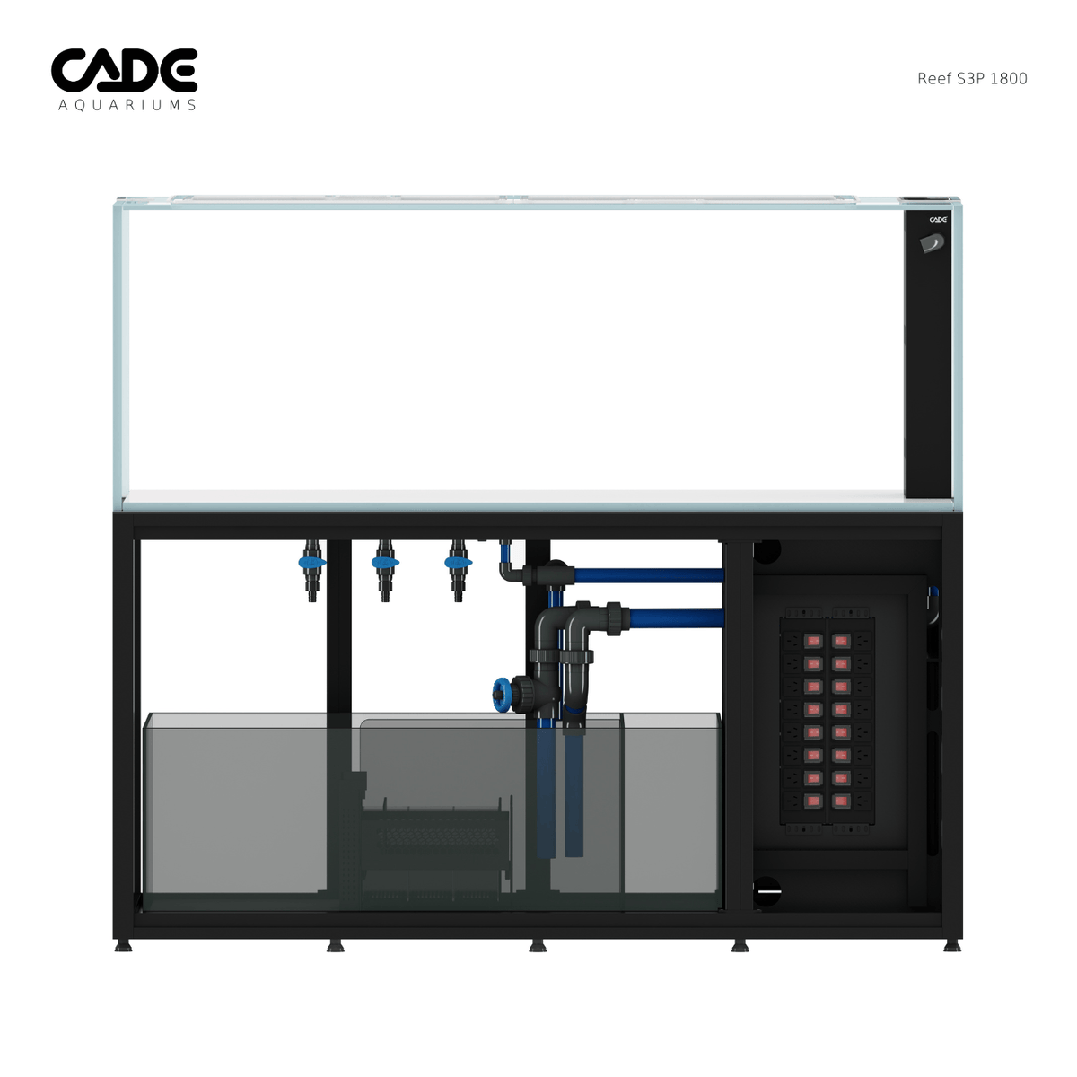 CADE Reef S3/P 1800 Black cabinet power panel view