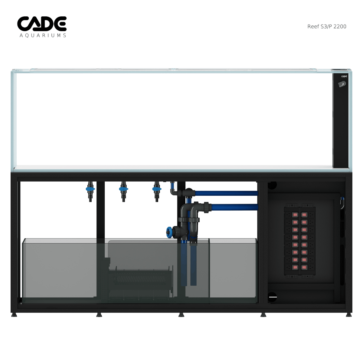 CADE Reef S3/P 2200 Black cabinet power panel view