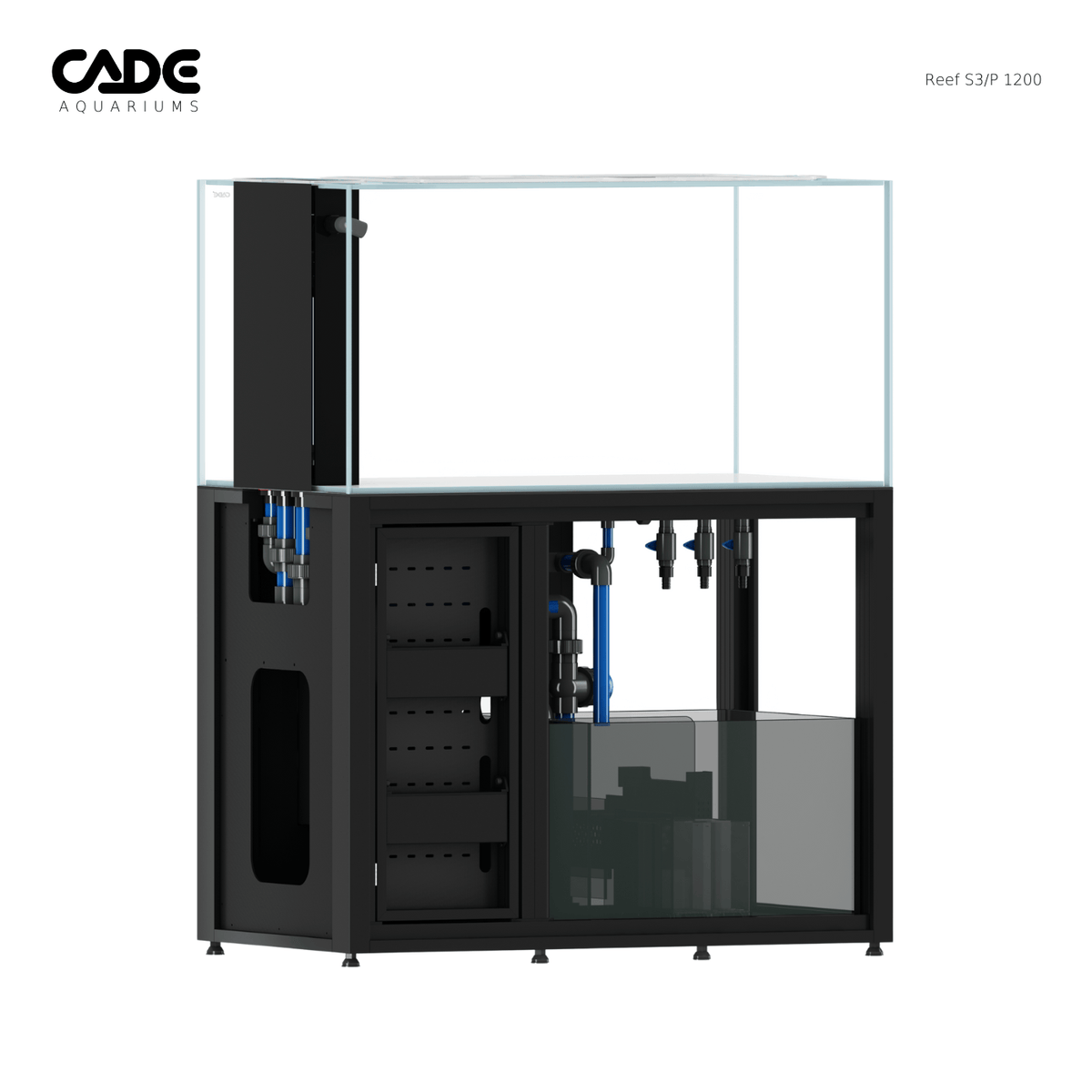 CADE Reef S3/P 1200 Black side and sump view