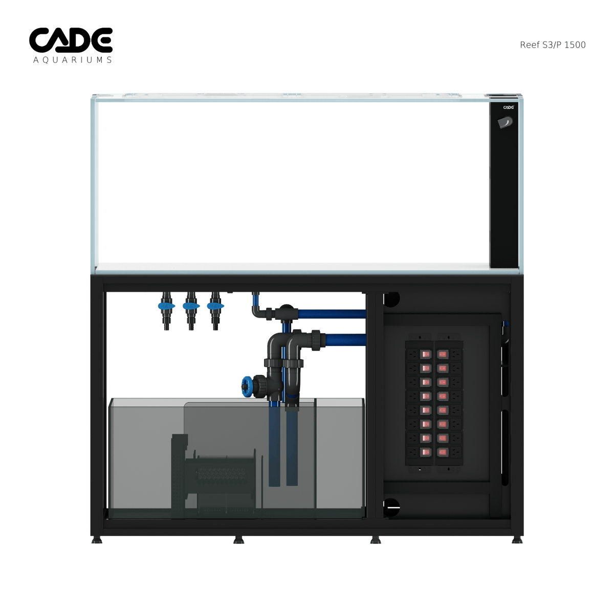 CADE Reef S3/P 1500 Black cabinet power panel view
