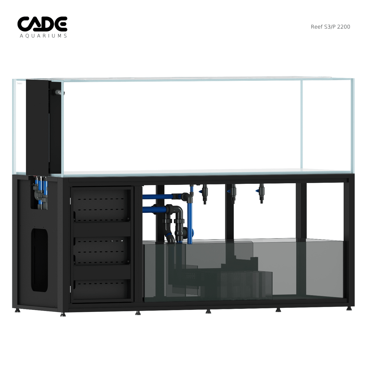 CADE Reef S3/P 2200 Black side and sump view