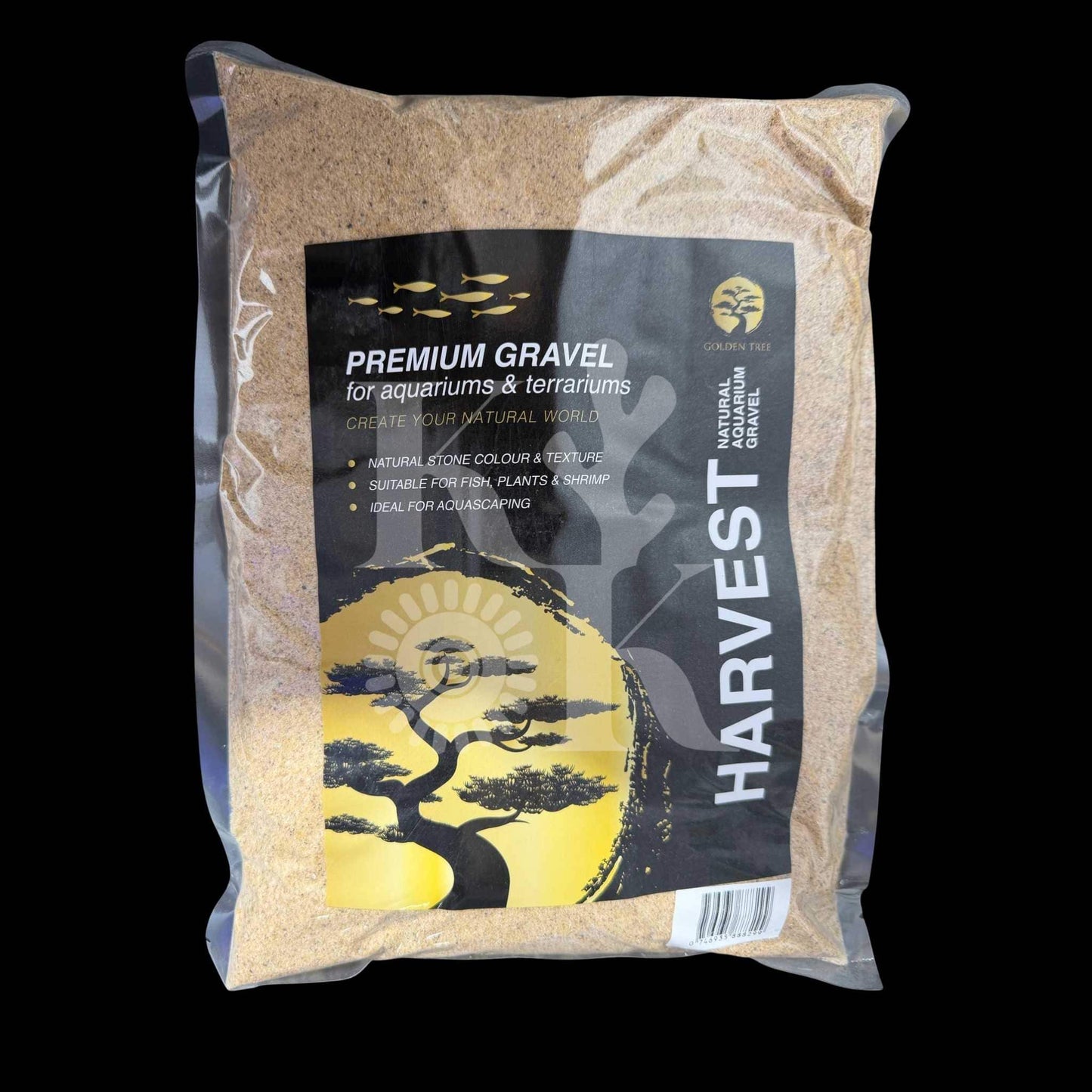 Golden Tree Harvest premium aquarium gravel 0.1-0.5mm 4kg — pack shot