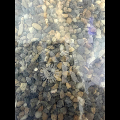 Golden Tree Riverbed premium aquarium gravel 5-10mm — close-up of natural river stone substrate