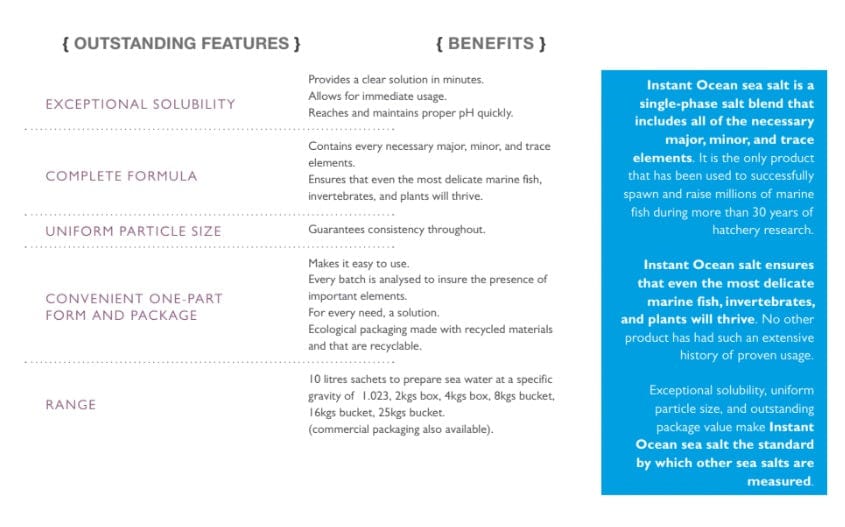 Instant Ocean Sea Salt 10kg - Aquarium Systems | Krakking Korals