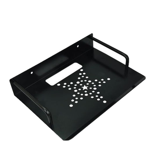 Kamoer metal dosing pump bracket, black wall-mount shelf