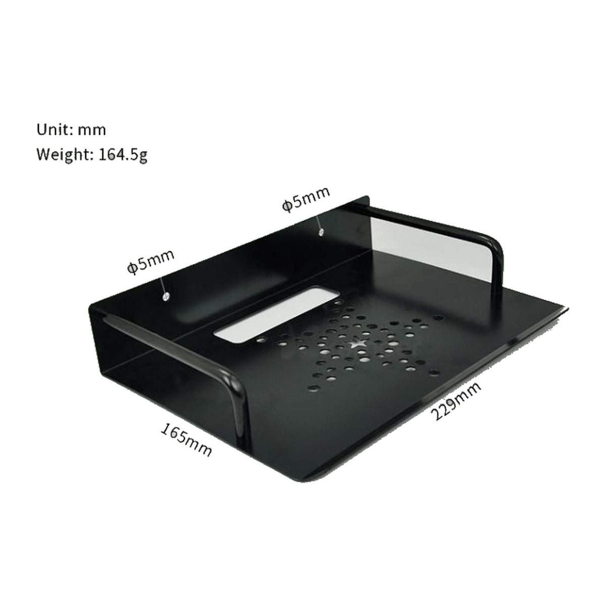 Kamoer dosing pump bracket dimensions 229 x 165 mm