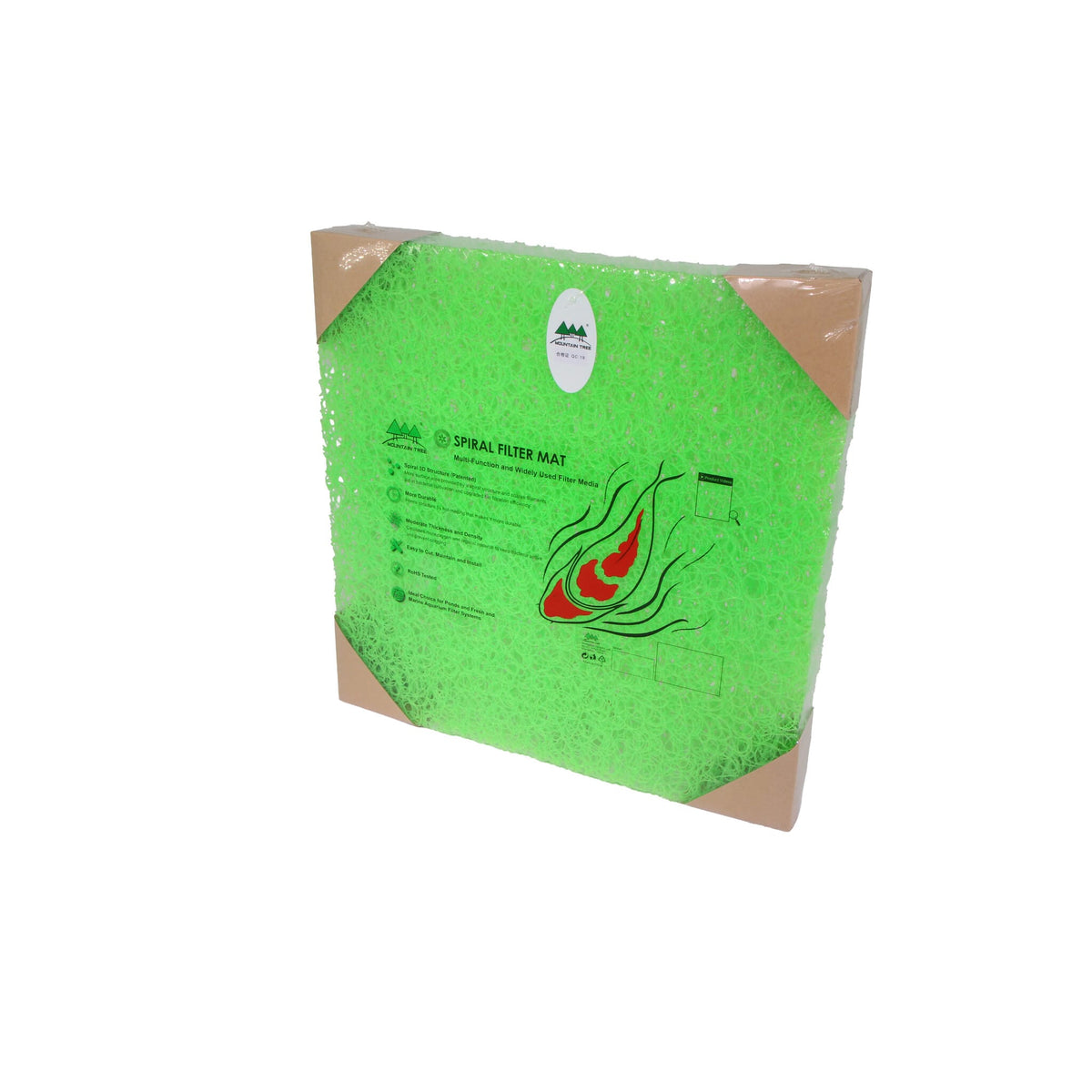 Mountain Tree spiral filter mat, green