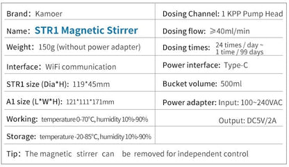 STR1 Dosing Pump with Magnetic Stirrer - Kamoer