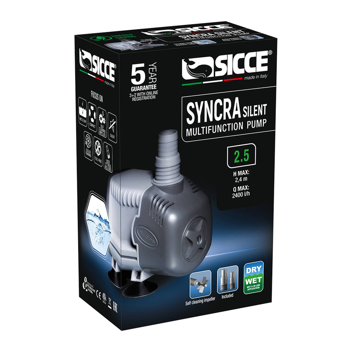 SICCE Syncra Silent 2.5 Pump, 2400 L/h