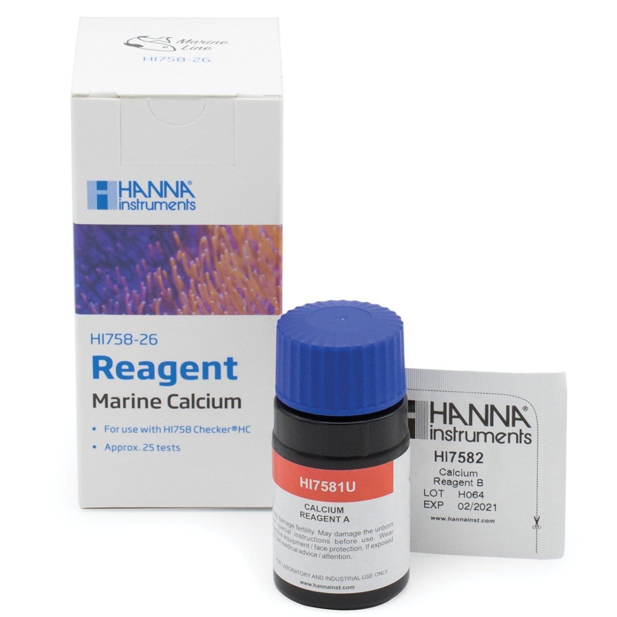 Marine Calcium Hanna Checker® HC Reagents (25 Tests) - HI758-26