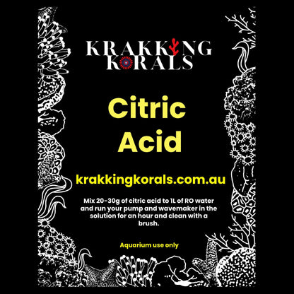 Citric Acid (Pump Cleaner) 1kg - Krakking Korals