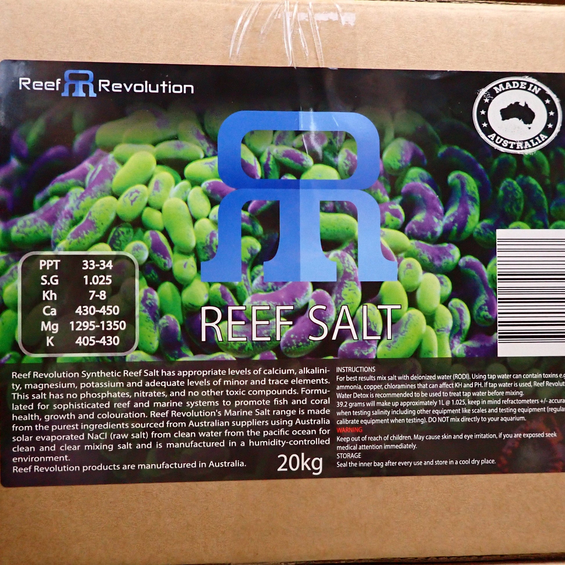 Reef Salt 20kg - Reef Revolution