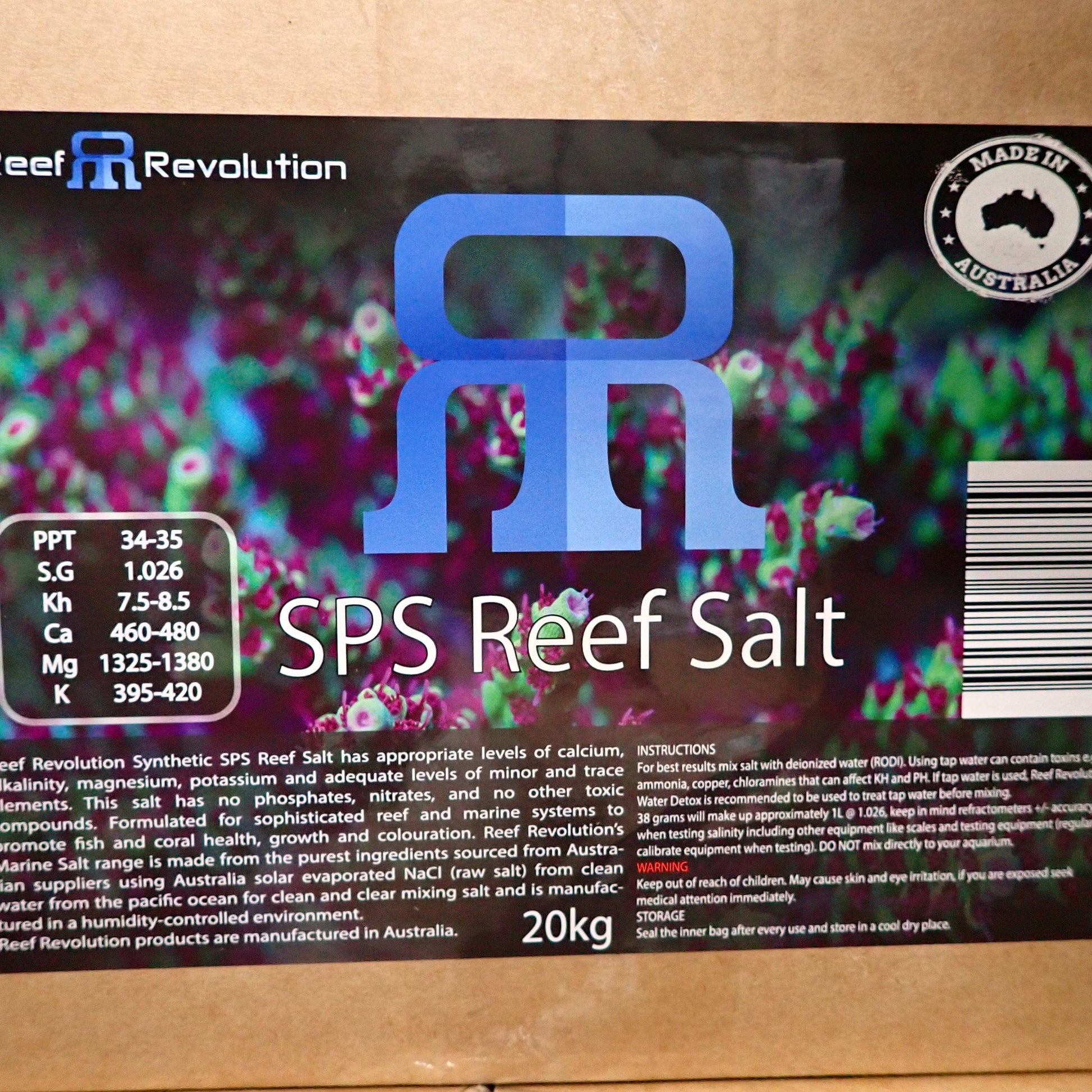 SPS Reef Salt 20kg - Reef Revolution